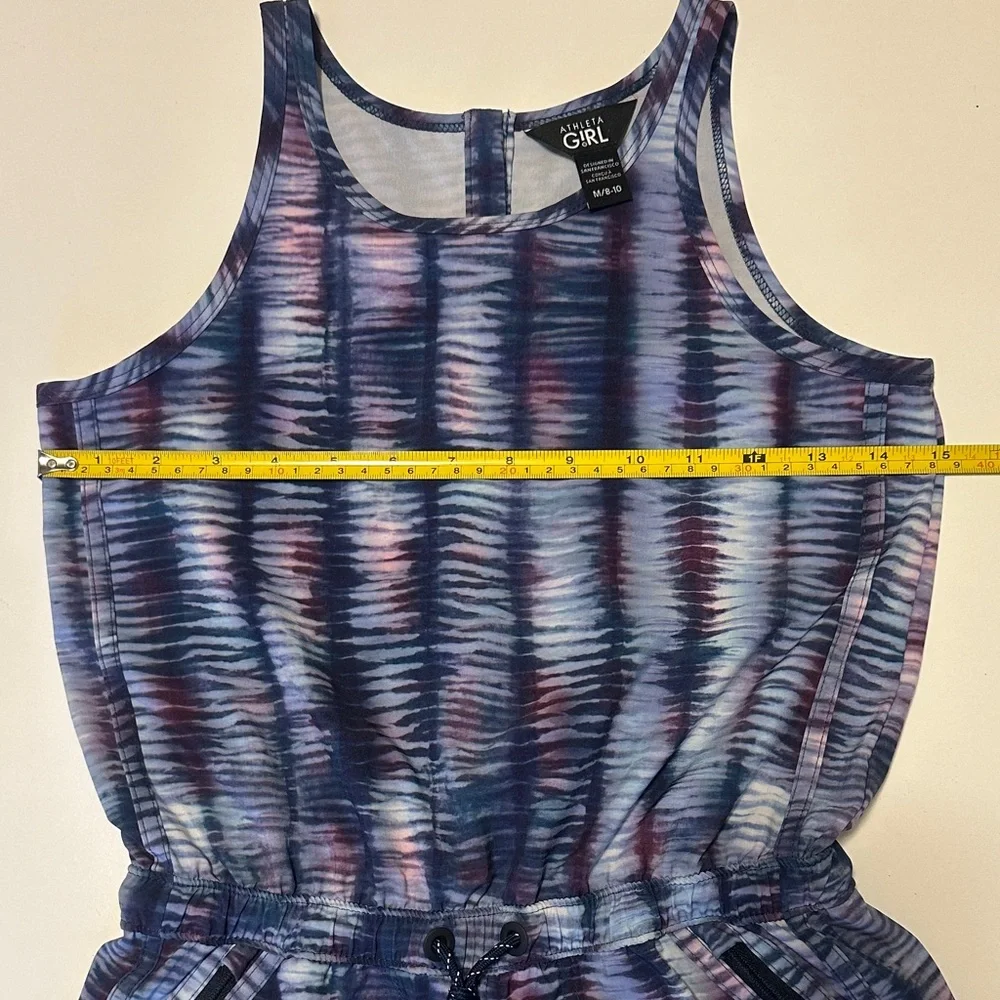 Athleta Girl Blue and Purple Patterned Romper - Picture 3 of 9